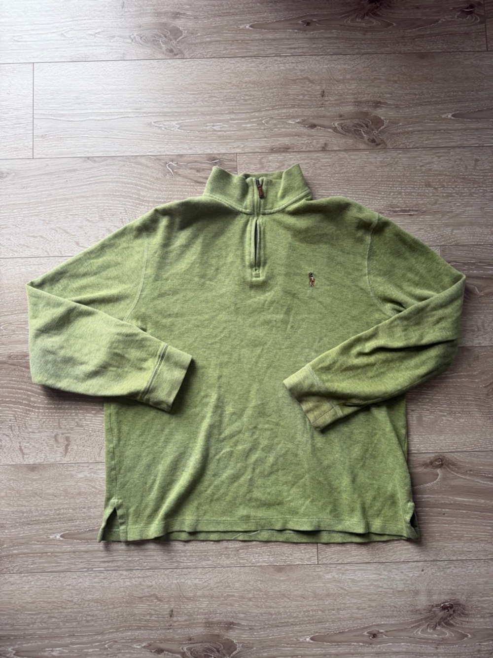 Polo Ralph Lauren Green Quarter-Zip Sweater